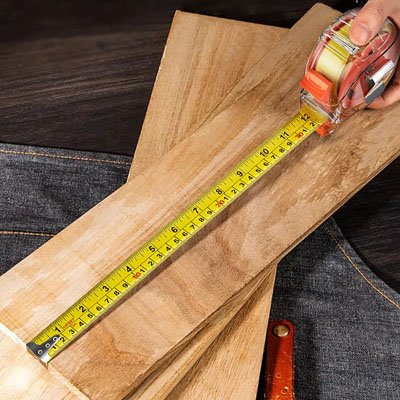 Mètre ruban impérial transparent BRUN