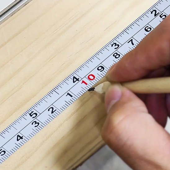 Mètre ruban porte clés bois