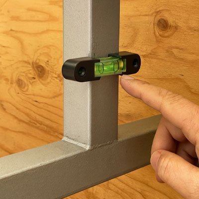 Niveau à bulle Miniature Magnétique poteau