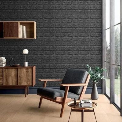 papier peint brique autocollant 3d chaise