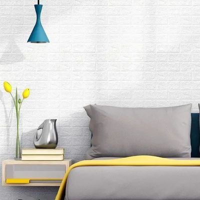 papier peint brique autocollant 3d lit