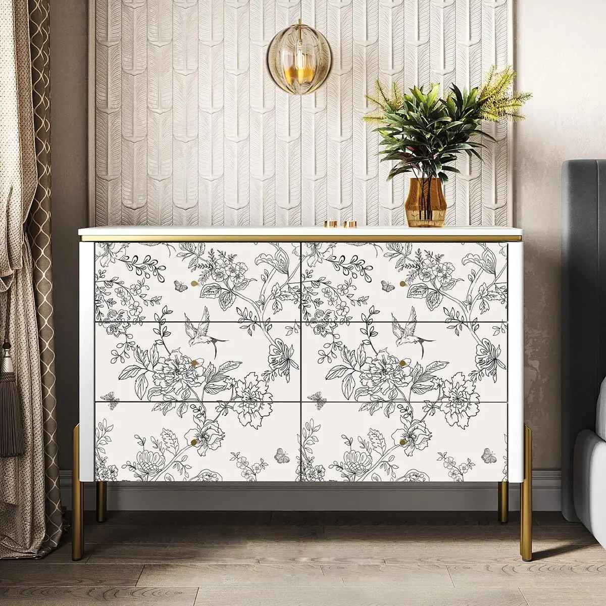 papier peint fleuri brangdy classique bureau