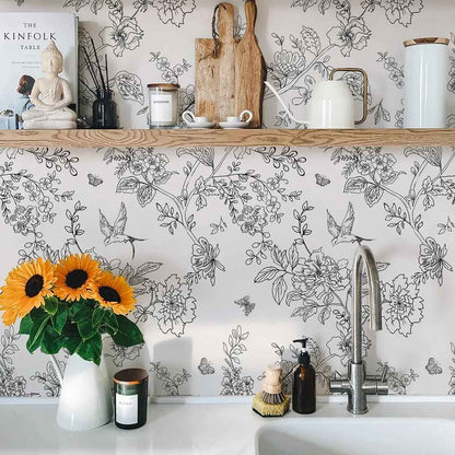 papier peint fleuri brangdy classique contoire