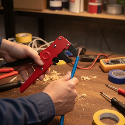 PINCE A DENUDER AUTOMATIQUE ROUGE BLEU