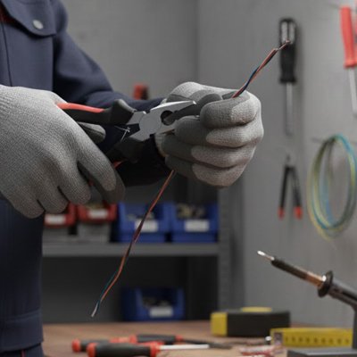 Pince coupante à long bec filage