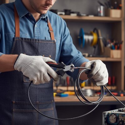 Pince coupante à nez diagonal et plat fil