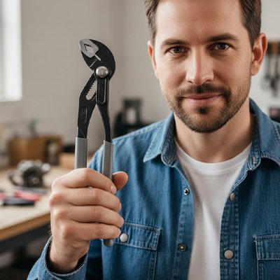 Pince multiprise Grise en chrome vanadium poignée