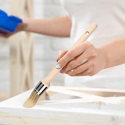 Pinceau à peinture rechampir blanc bois