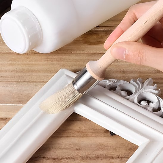 Pinceau à peinture rechampir blanc cadre