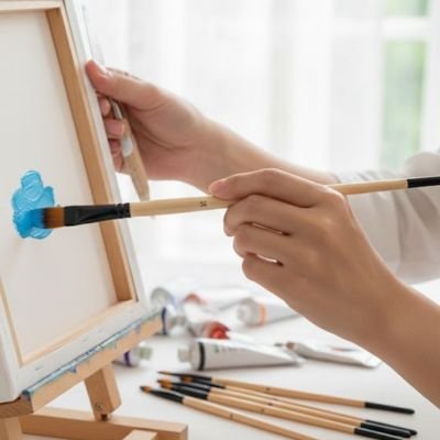 Pinceau peinture acrylique kit complet précision noir