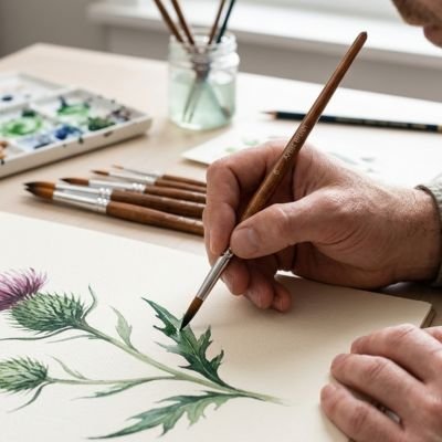 Pinceaux aquarelle set de précision feuille