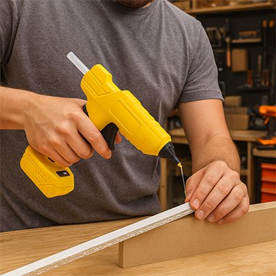 Pistolet à colle pour batterie Dewalt 18V jaune