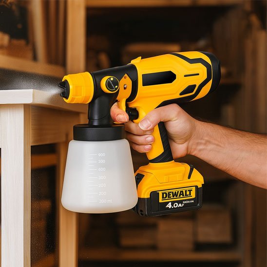 Pistolet peinture à batterie 20V MAX blanc