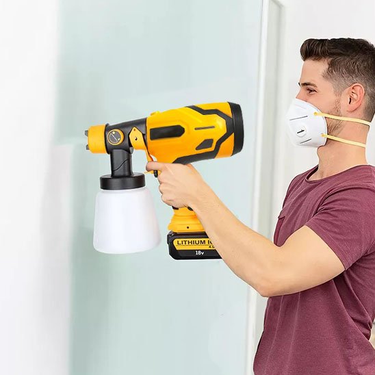 Pistolet peinture à batterie 20V MAX mur