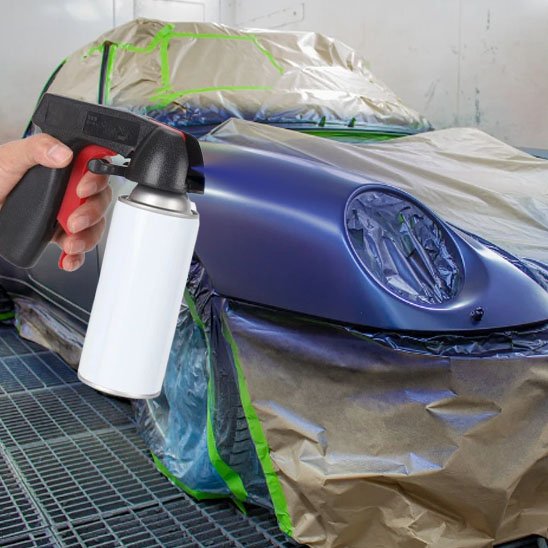 Pistolet peinture à poignée bleu