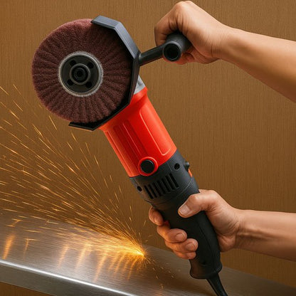 Ponceuse à brosse 1580w orange