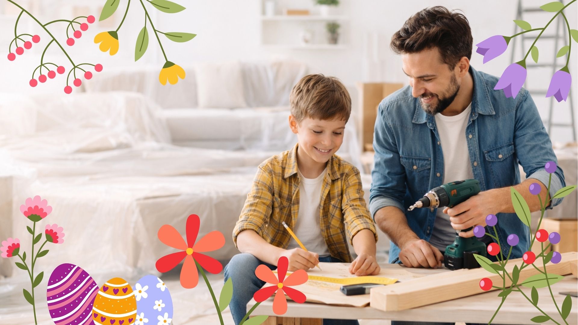 promotion de paques sur des outils de bricolage