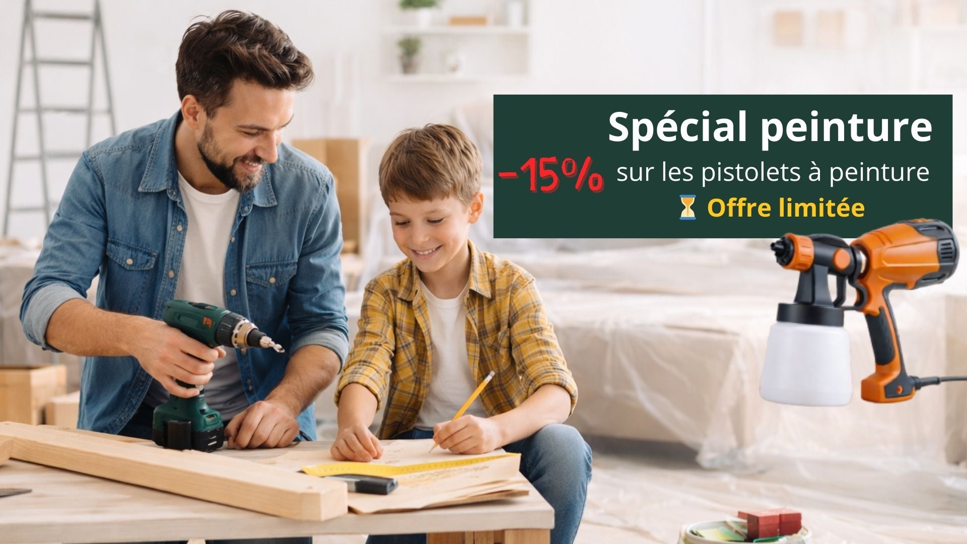 promotion pistolet à peinture bricolage