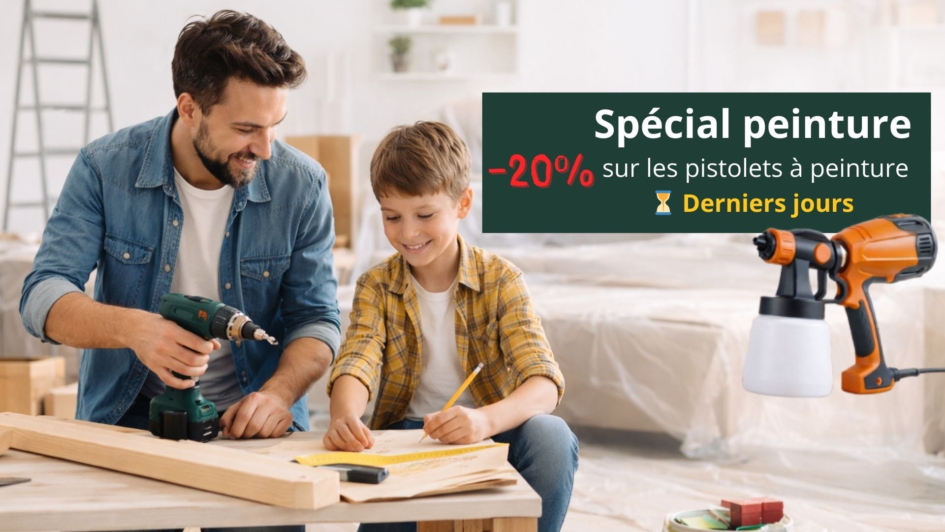 promotion pistolet à peinture bricolage -20 pour cent