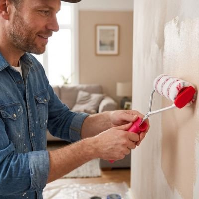 Rouleau à peinture finition lisse et sans traces roulé