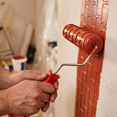 Rouleau peinture motif Texture embossée couleur rouge