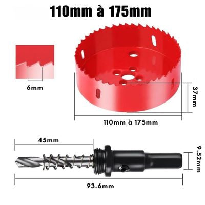 Scie cloche - Bimétallique M42 100 à 200mm