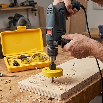 Scie cloche réglable coupe sur mesure jaune