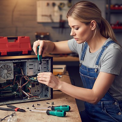 Tournevis américain jeu de 3 précision pro sur un radio