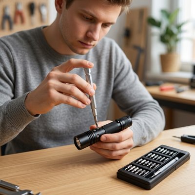 Tournevis de précision coffret lampe de poche