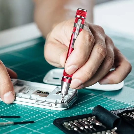 Tournevis de précision ensemble 8 en 1 rouge