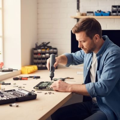 TOURNEVIS ÉLECTRIQUE SANS FIL GRIS ORDINATEUR