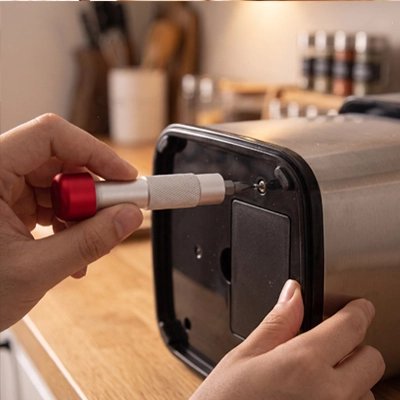 Tournevis Mini compact à 10 embouts rouge