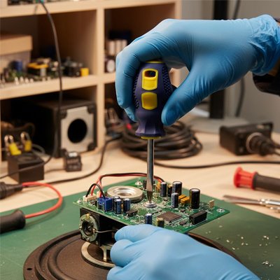 Tournevis Mini Cruciforme et Plat Plat-jaune