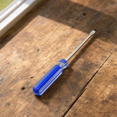 Tournevis Plat à fente 3 mm en acier bleu