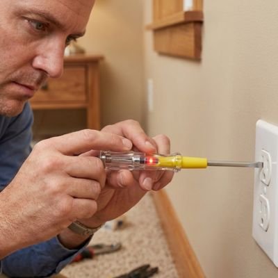 Tournevis testeur vérificateur tension électrique lumière